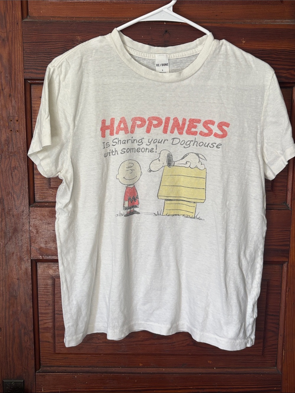 Re/Done Peanuts Tee Size Small